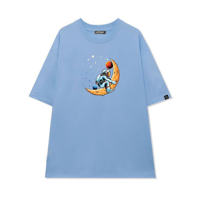 Áo Thun Có sizetay lỡ unisex phi hành gia mặt trăng