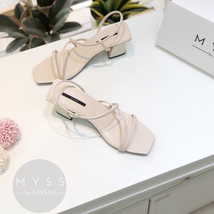 Giày sandal nữ quai ngang phối chéo 5cm thời trang MYSS - SD92