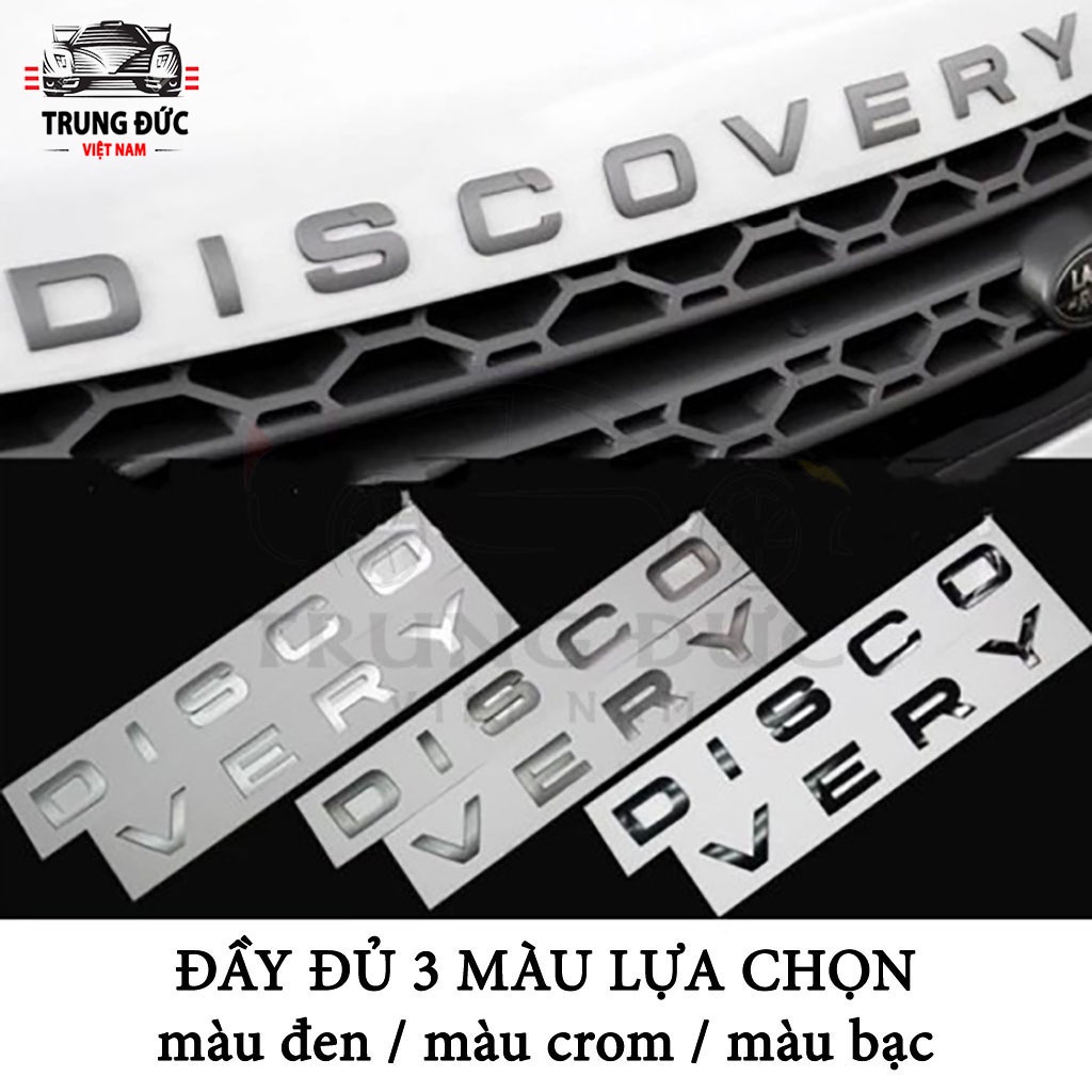 Chữ Nổi Dán Xe TRUNGDUCVN – Chữ Nổi Dán Ô Tô – Tem DISCOVERY Mạ Crom Trang Trí Xe Ô Tô