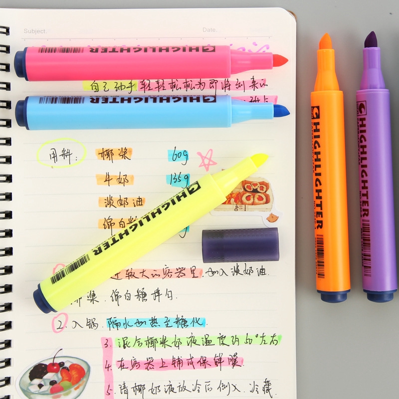 Bút dạ quang nhiều màu sắc tùy chọn xinh xắn