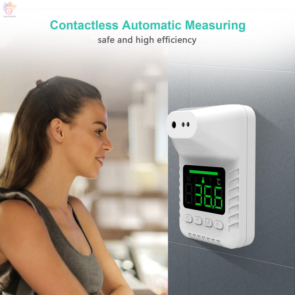 ET Tripod/Wall Mounted Non-contact Infrared Thermometer IR Temperature Meter Digital Display High Temperature Alarm ℃/℉ Switchable Human Forehead Infrared Temperature Detector