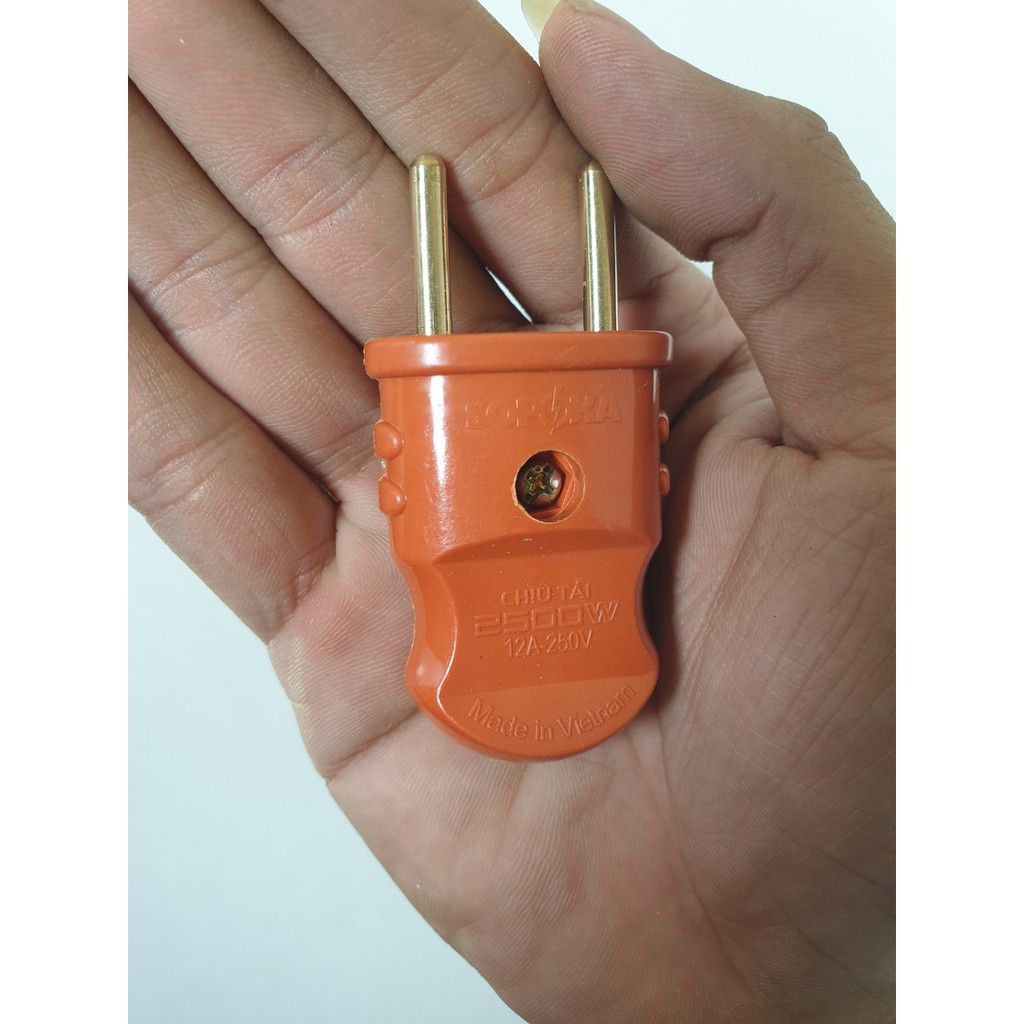Phích cắm âm-dương, đực cái siêu chịu tải 2500W SOPAKA - Điện gia dụng Hoàng Kim