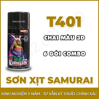 Màu 3d sơn samurai t401 - gói combo sơn xịt t401