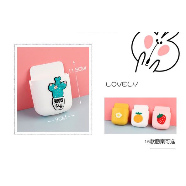 Ống đựng bút, điều khiển dán tường -  Lọ cắm bút dễ thương nhiều màu sắc