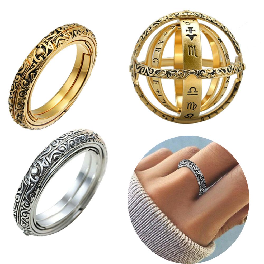 Nhẫn Hình Quả Bóng Thiên Văn Học Thời Trang Dành Cho Cặp Đôi