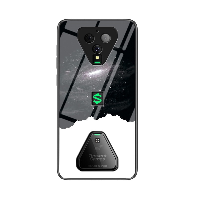 Ốp lưng kính cường lực Xiaomi Black Shark 3 Pro Full Cover Space Starry Sky Pattern Vỏ mỏng chống sốc Ốp lưng điện thoại di động