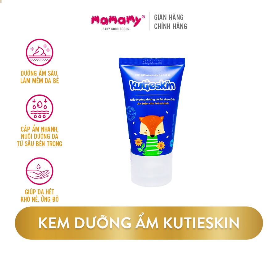 [Quà tặng] Kem dưỡng ẩm Kutieskin mềm da cho bé Mamamy