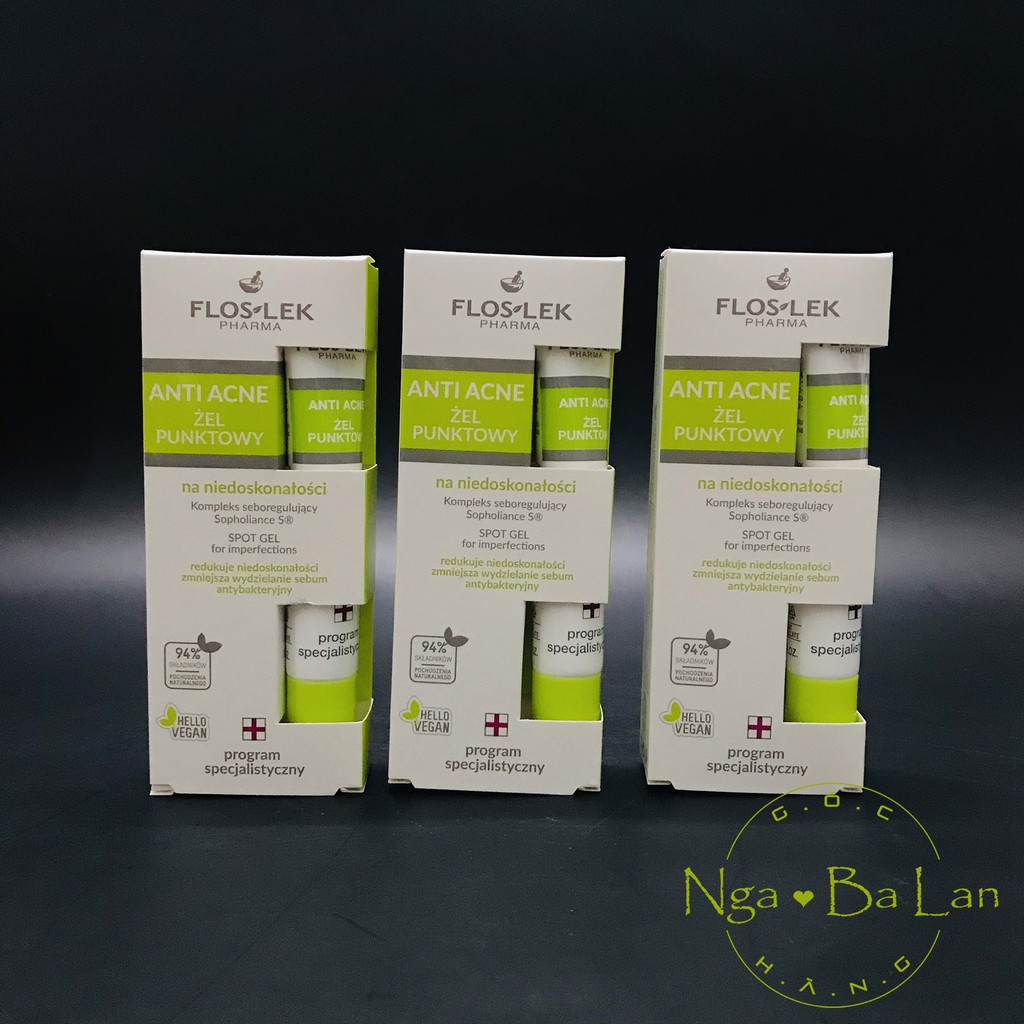 ✅[CHÍNH HÃNG] Floslek gel chấm mụn Floslek Antibacterial Intense Gel 20ml
