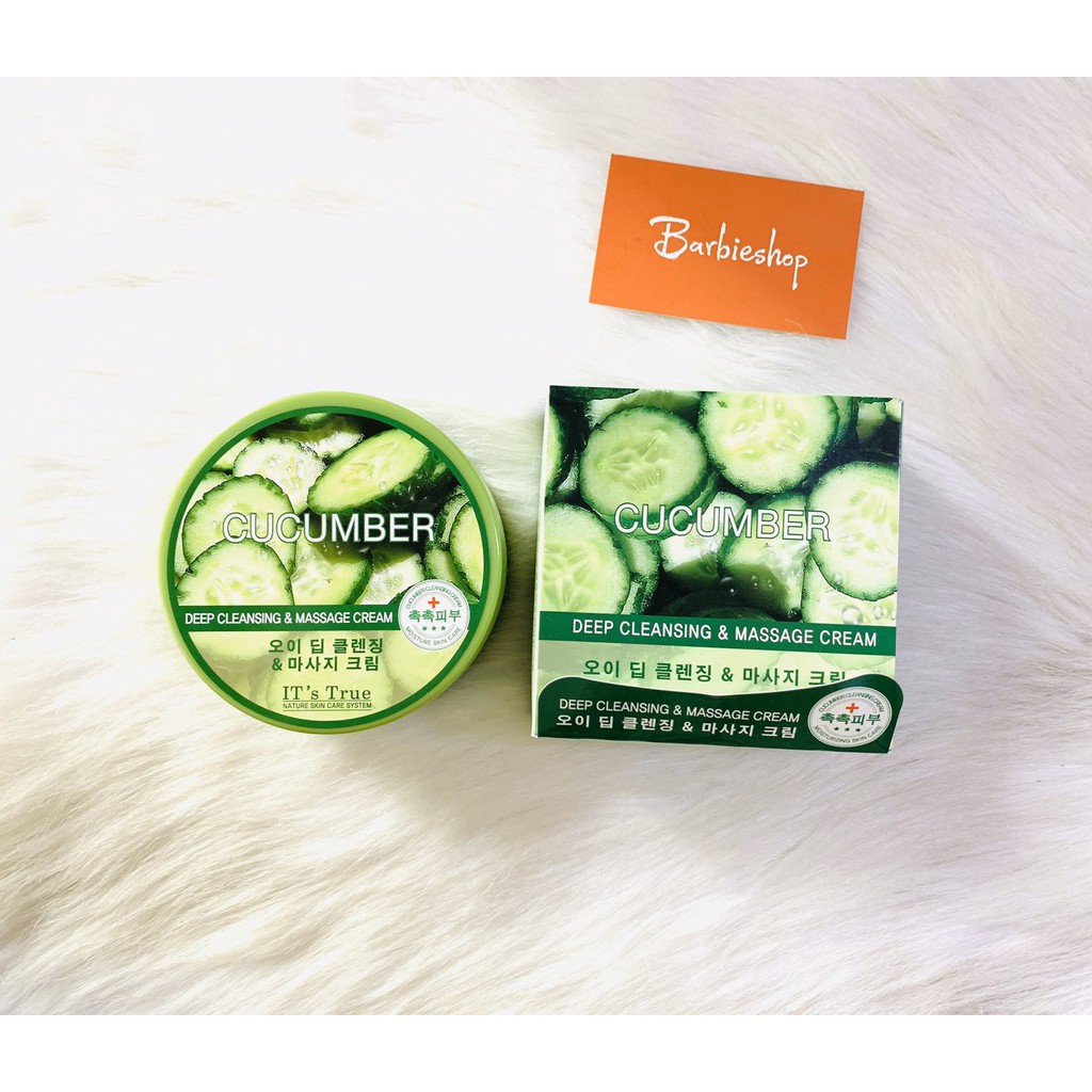 KEM TẨY TRANG CELLIO ITS TRUE CUCUMBER DEEP CLEANSING MASSAGE CREAM