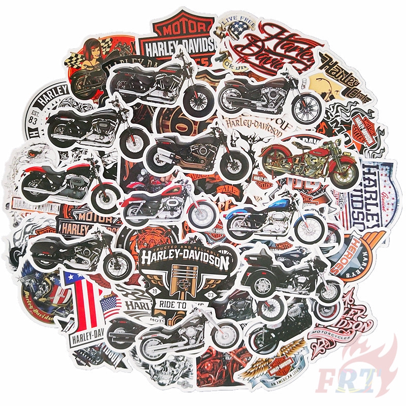 Set 50 sticker dán trang trí thủ công hình hoạt hình phong cách Hip hop Series 03