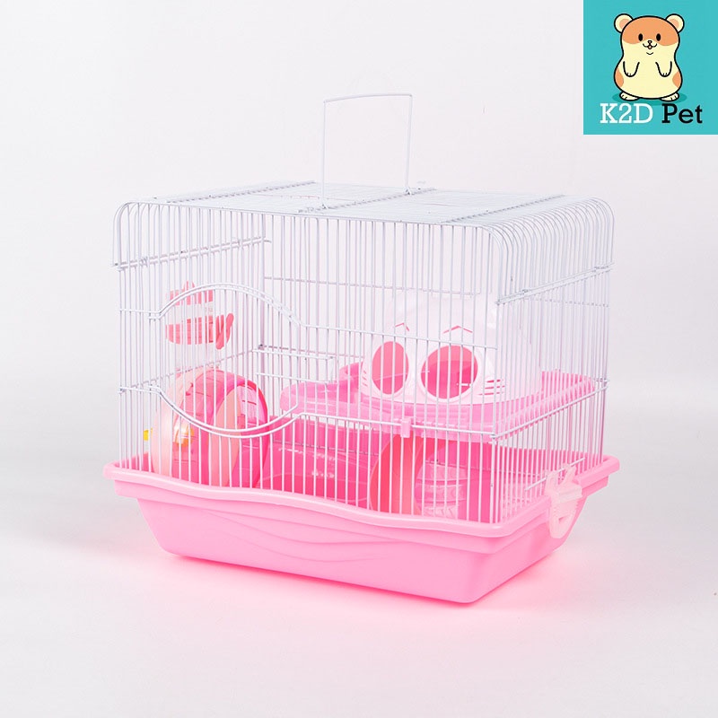 Lồng hamster nhà mèo 2 tầng full đồ