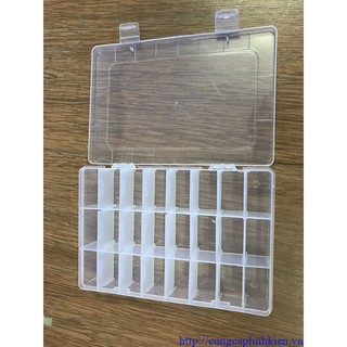 Hộp đựng linh kiện 24 ô nhỏ kt : 200x130x37mm