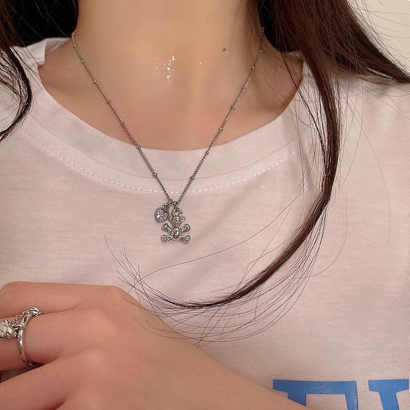 Vòng cổ 191202 mặt gấu / cherry / trái tim phong cách harajuku đơn giản thường ngày dễ phối đồ