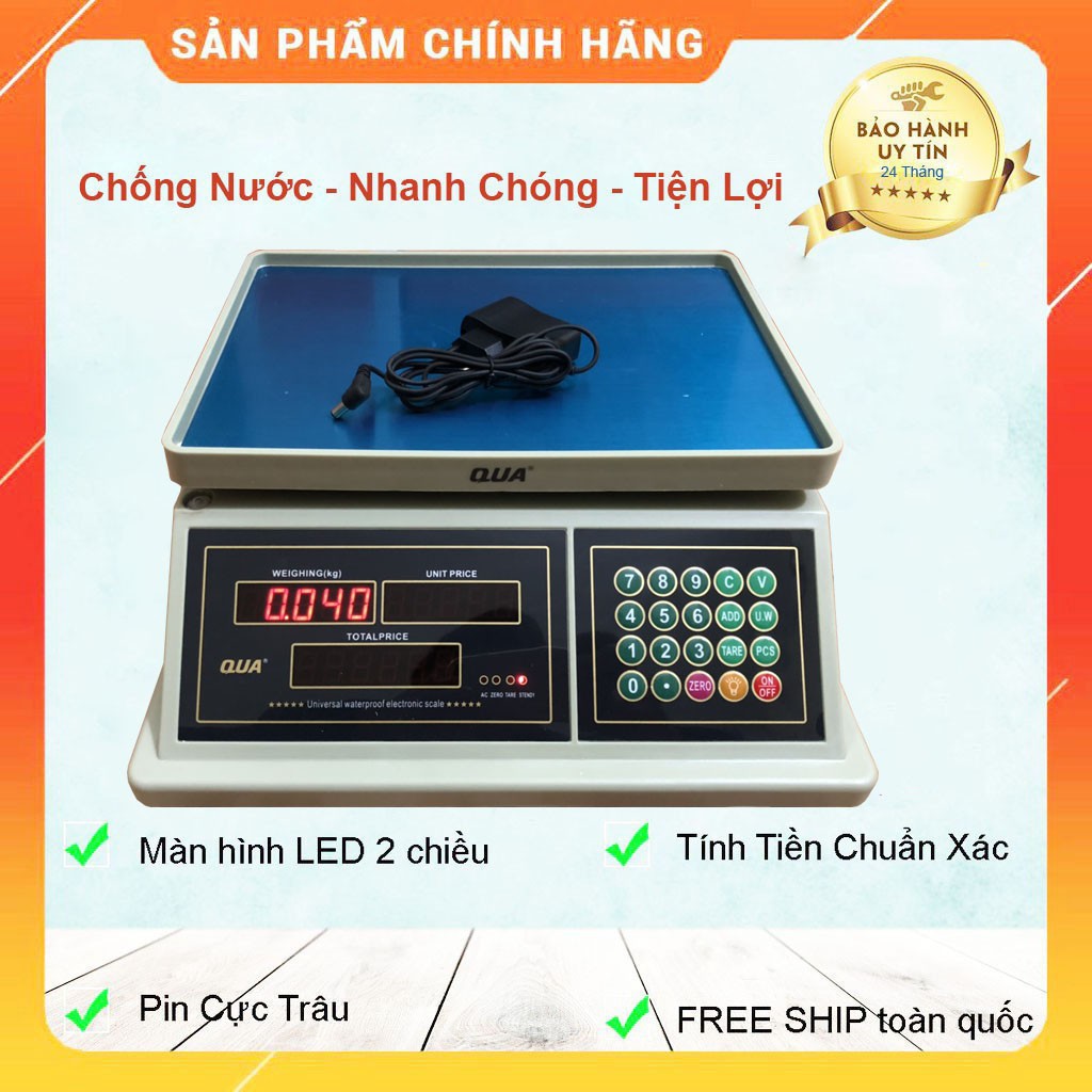[Siêu Khuyến Mãi] CÂN ĐIỆN TỬ TÍNH TIỀN CHỐNG NƯỚC - 30KG - QUA 832 - CÂN ĐIỆN TỬ CAO CẤP