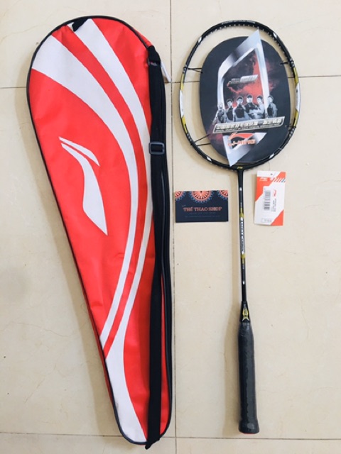 Vợt Khung Cacbon Li-ning cao cấp 3 QUÀ TẶNG (1 lần căng cước + 1 cuốn cán vợt chống trượt + bao đựng vợt cao cấp)