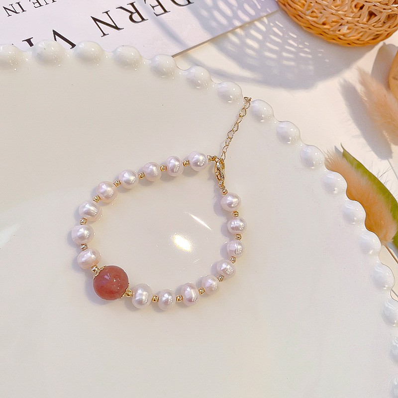 Vòng Tay Mạ Vàng Đính Hạt Ngọc Trai Giả Xinh Xắn Cho Nữ | BigBuy360 - bigbuy360.vn