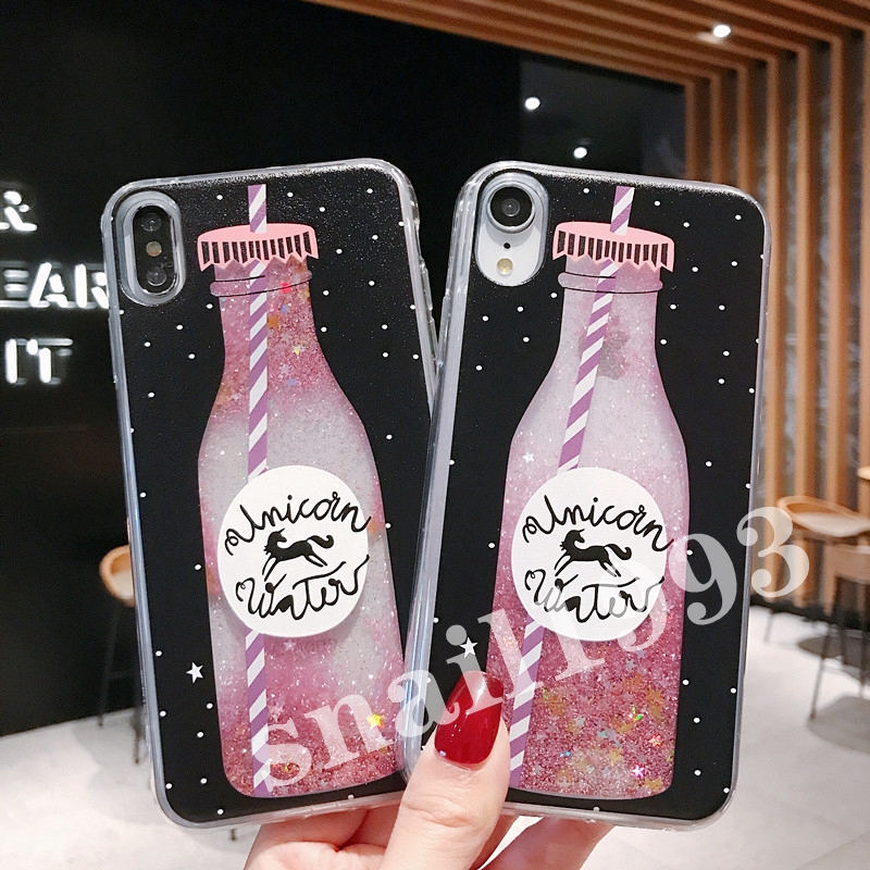 Ốp Điện Thoại Cát Chảy Hình Chai Soda Mùa Hè Cho Iphone X Xs Xr Xsmax 8 7 6 6s Plus