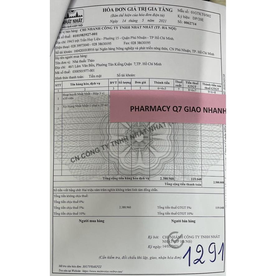 CHÍNH HÃNG Viên uống Tonka Nhất Nhất* TONKA