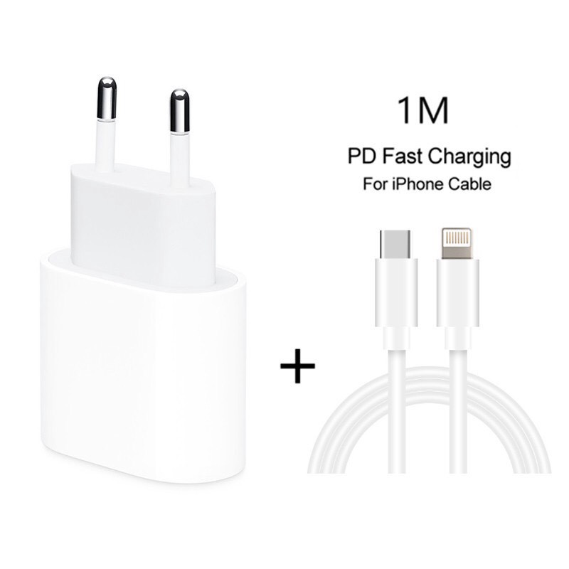 [HÀNG CHÍNH HÃNG + BH 1 NĂM] Bộ Sạc Nhanh Apple 18W Cổng Type-C To Lightning Cho iPhone 11 Series - Hàng Zin Bóc Máy