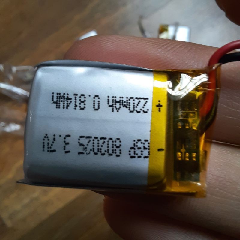 pin lithium polymer 802025 220mah mới