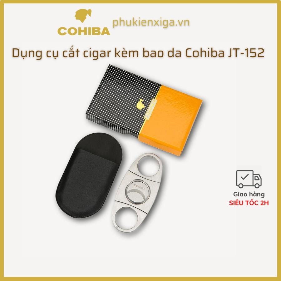Dụng cụ cắt xì gà kèm bao da Cohiba JT-152