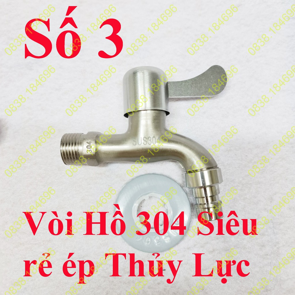 Vòi hồ - vòi máy giặt Inox SUS 304. Vòi Hồ . Vòi Gắn Tường. Vòi Xả xô