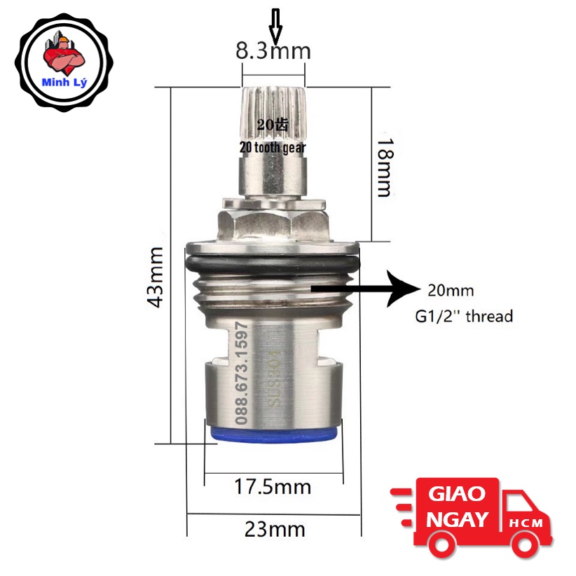 Ruột vòi nước, lõi vòi nước lạnh dùng cho vòi rửa chén inox 304,lavabo,củ inox 304