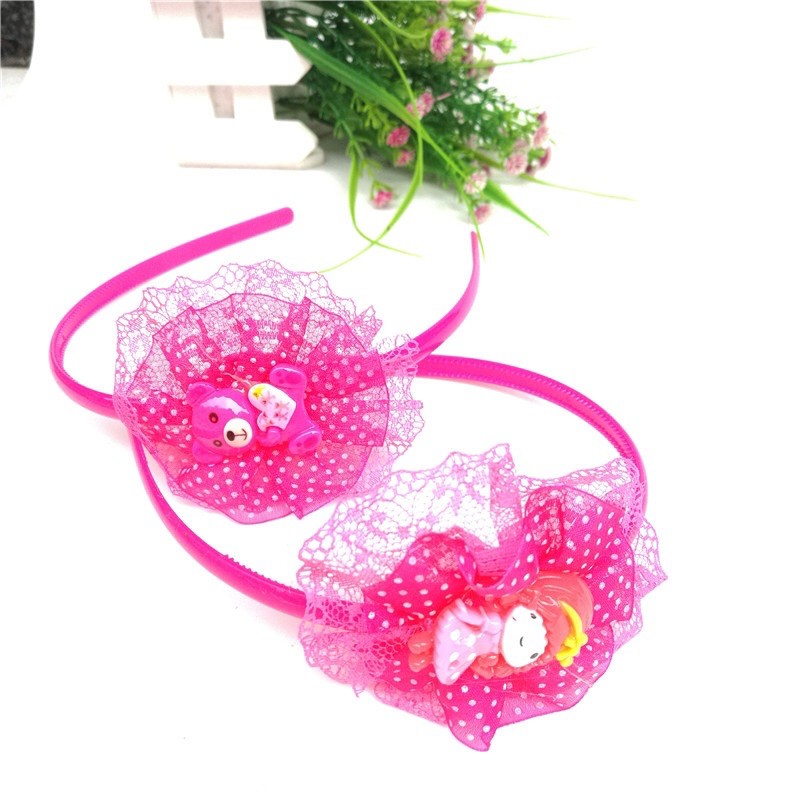 Cài tóc ren hoa hình ngộ nghĩnh cho bé