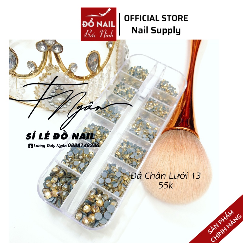 Đá Chân Keo Lưới Màu Vàng Trà Đẹp Dễ Phối Đá Sáng Không Bong Chân Đá Gắn Móng - Mã 13