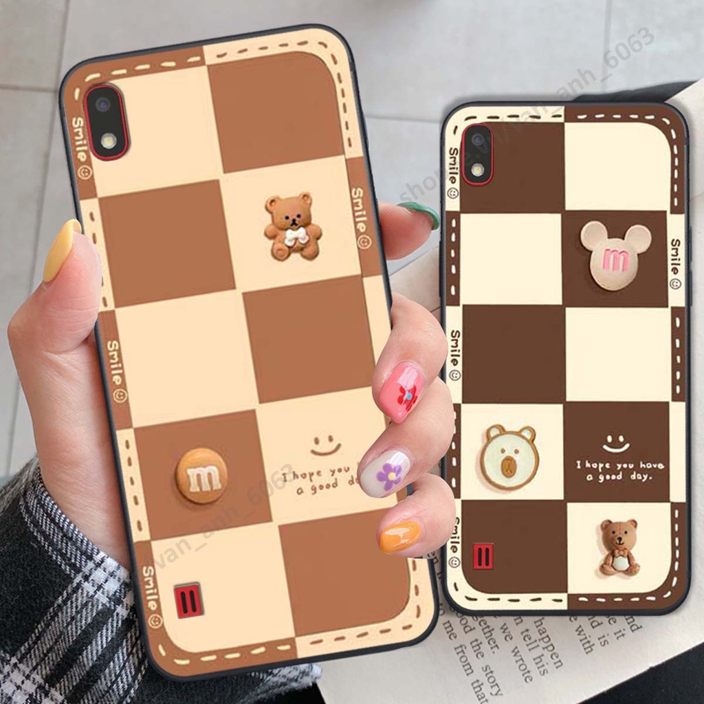 Ốp lưng Samsung A10 / M10 hình gấu, kẹo dễ thương cute