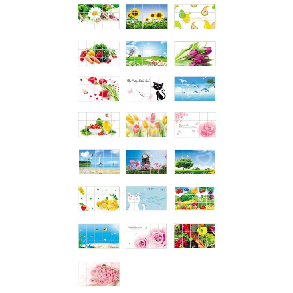 ⚡️𝐅𝐑𝐄𝐄 𝐒𝐇𝐈𝐏⚡️ Giấy dán bếp cách nhiệt (mẫu 3D nhiều hình)