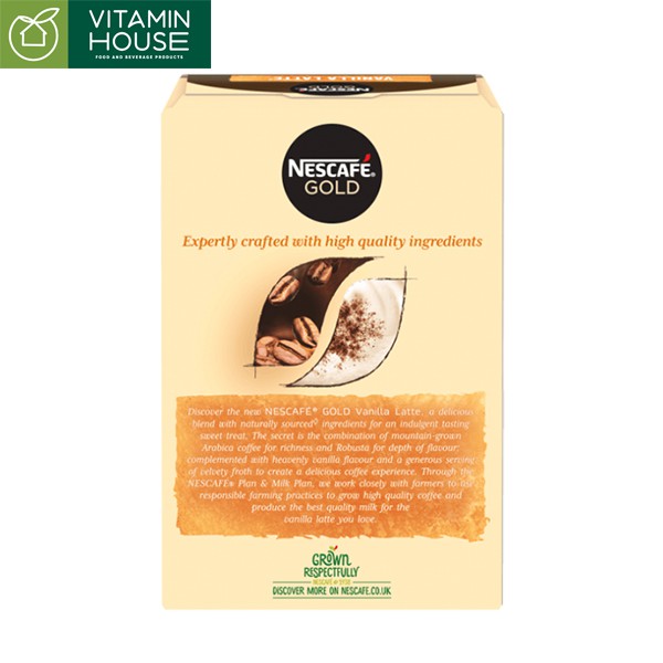 Nescafe Gold Cappuccino - Vanilla Latte UK 148g [Vitamin House]