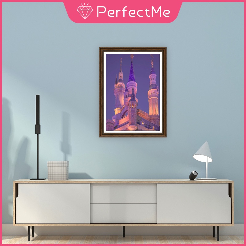 Tranh đính đá 5D tự làm hình lâu đài Disney 30x40cm trang trí nhà cửa