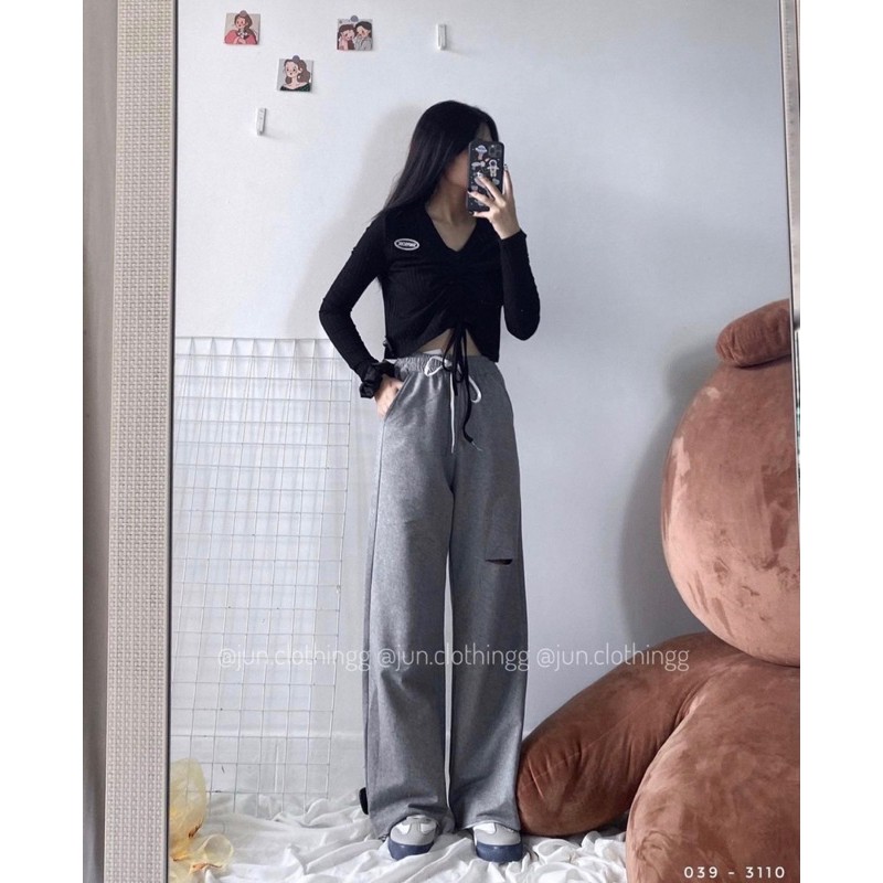 Quần Cullotes xuông xẻ đùi hàng Quảng Châu 3 màu Lyn Closet [Freeship Có sẵn]