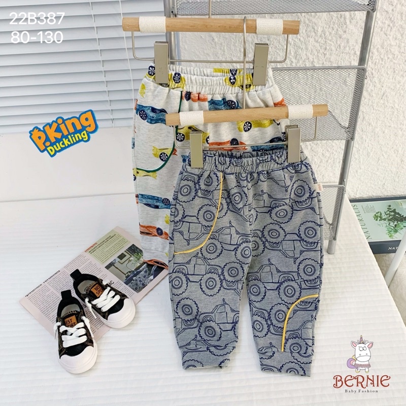 Bộ bé trai Bernie da cá hoạ tiết oto cho bé từ 9-22kg-22B387