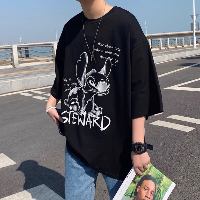 [Mã WASKT410K giảm 10K đơn 50K] Áo thun tay lỡ unisex form rộng STEWARD phông nam nữ phong cách ulzzang Wind | BigBuy360 - bigbuy360.vn