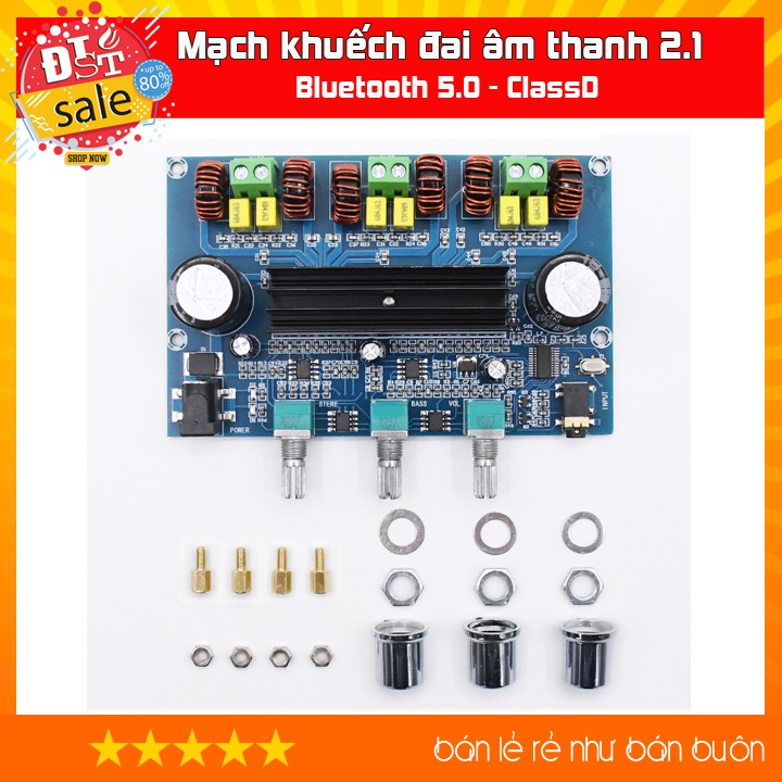 ✅Mạch khuếch đại âm thanh 2.1 ClassD Bluetooth 5.0 Công suất 200W - Bản linh kiện chất lượng