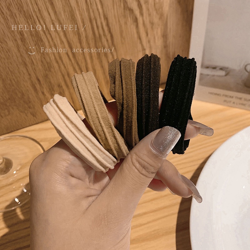 Dây buộc tóc cao su dày co giãn xinh xắn thời trang dành cho nữ