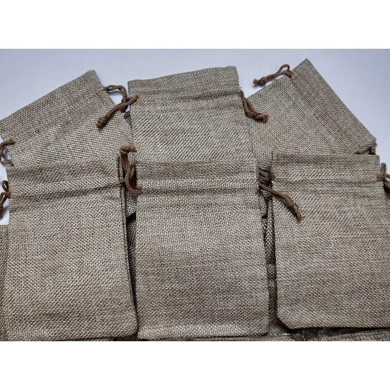 Túi vải bố có dây rút 10cmx14cm đựng hạt cà phê, trà, hoa khô, đựng phụ kiện trang sức, thời trang - 196dinoshop