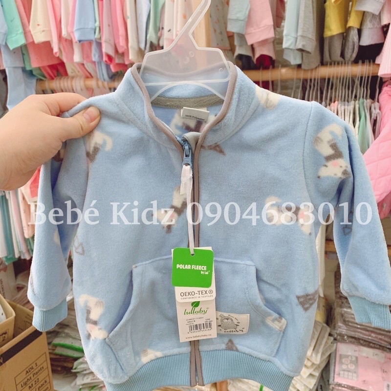 Xả hàng ÁO KHOÁC NỈ LÔNG CỔ TÀU LULLABY (9-4y)