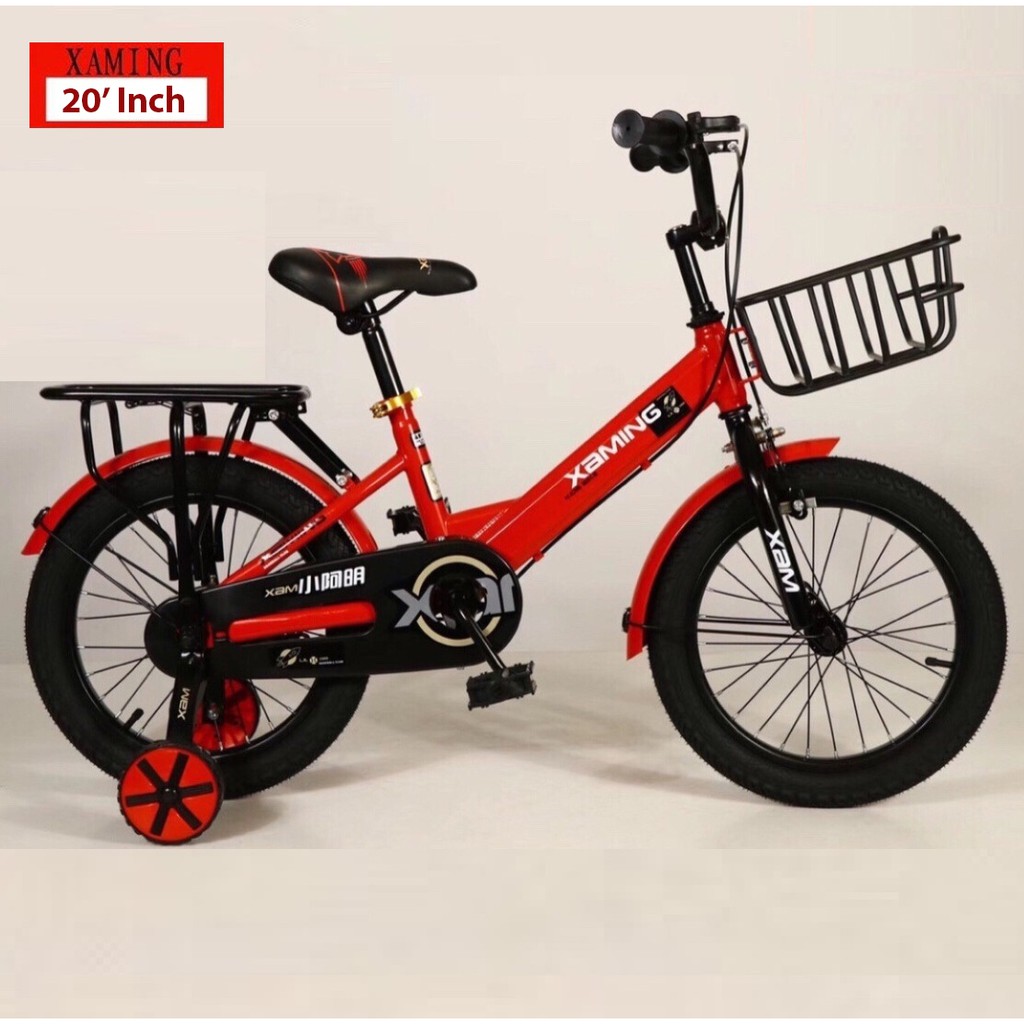 Xe đạp thể thao địa hình Xaming cho bé từ 3-10 tuổi có giỏ xe và gác ba ga