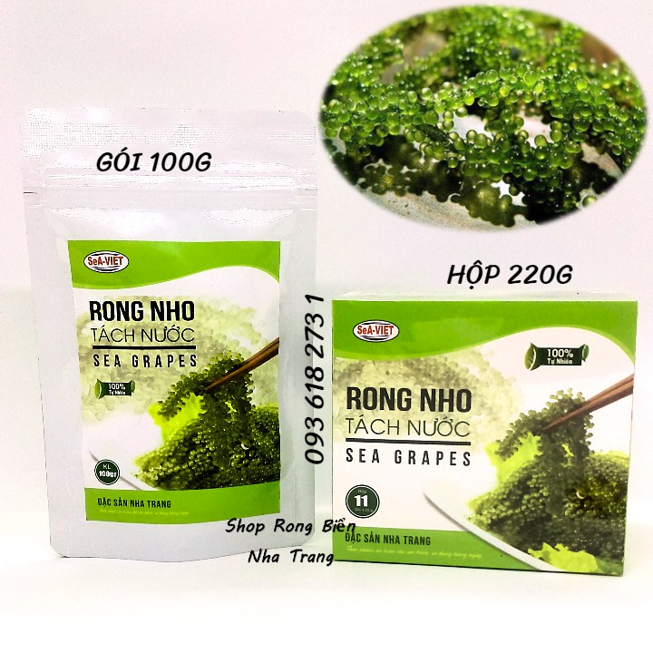 Combo 32 gói rong nho tách nước Sea Việt mỗi gói 100g