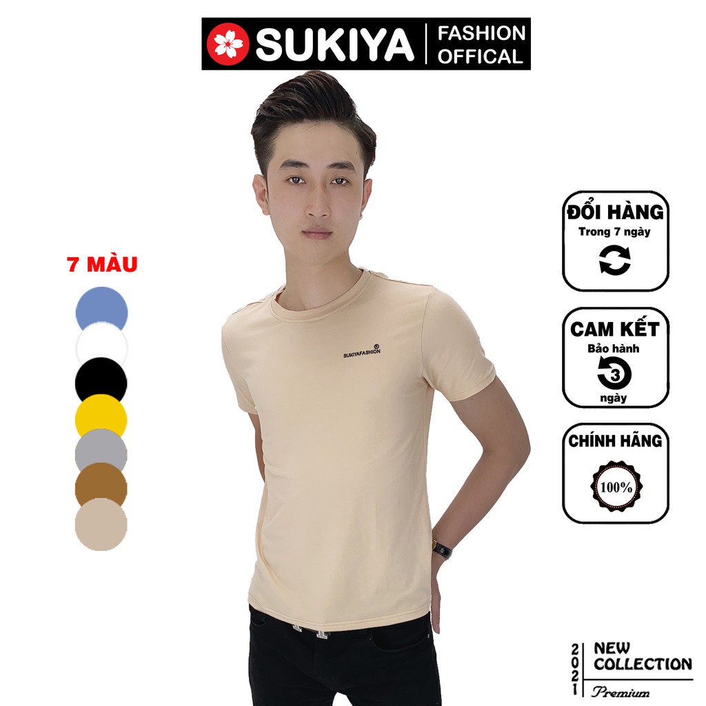 Áo thun nam SuKIYA chất đep mềm mại thấm hút mồ hôi AT03