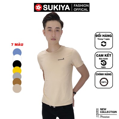 Áo thun nam SuKIYA chất đep mềm mại thấm hút mồ hôi AT03