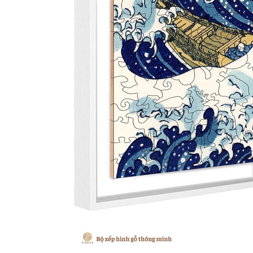 Bộ Xếp Hình Gỗ Thông Minh PLUZZLE hình 500 miếng - PZ242 - The Great Wave off Kanagawa