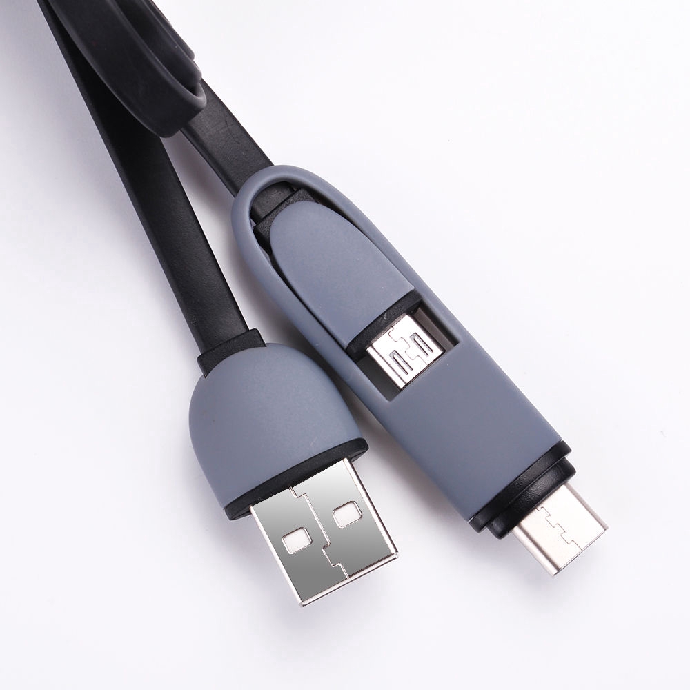 [DS] Cáp Sạc Nhanh 2 Trong 1 Usb/Type C & Micro Usb Cho Điện Thoại Android Huawei Xiaomi Samsung Vivo