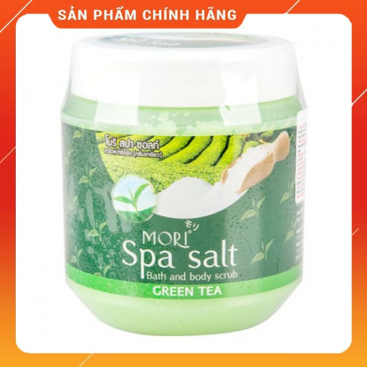 Muối tắm tẩy da chết Trà xanh Mori hộp to 700g