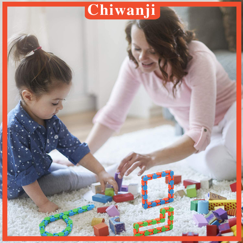 [Chiwanji] Đồ Chơi Con Quay Hình Rắn Cảm Giác Dạng Chuỗi Snap and Click