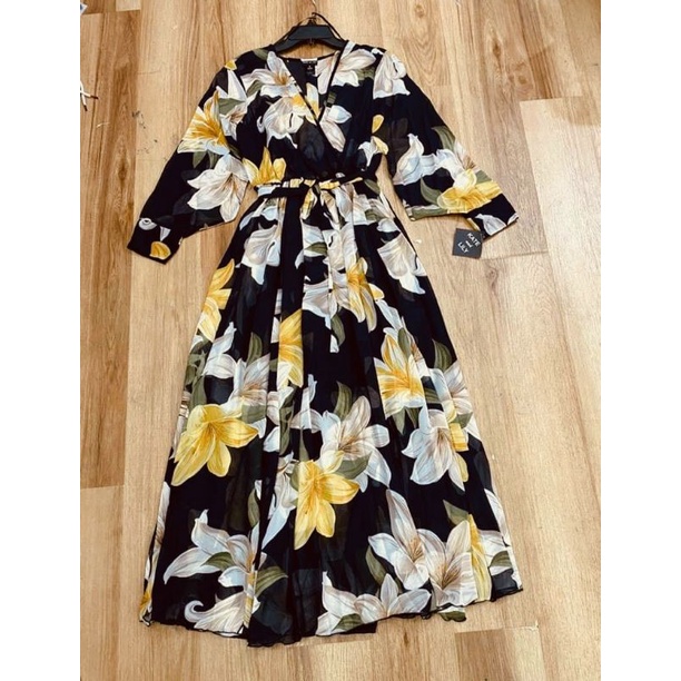 Đầm maxi hoa dài tay Kate Lily -hàng xuất Mỹ