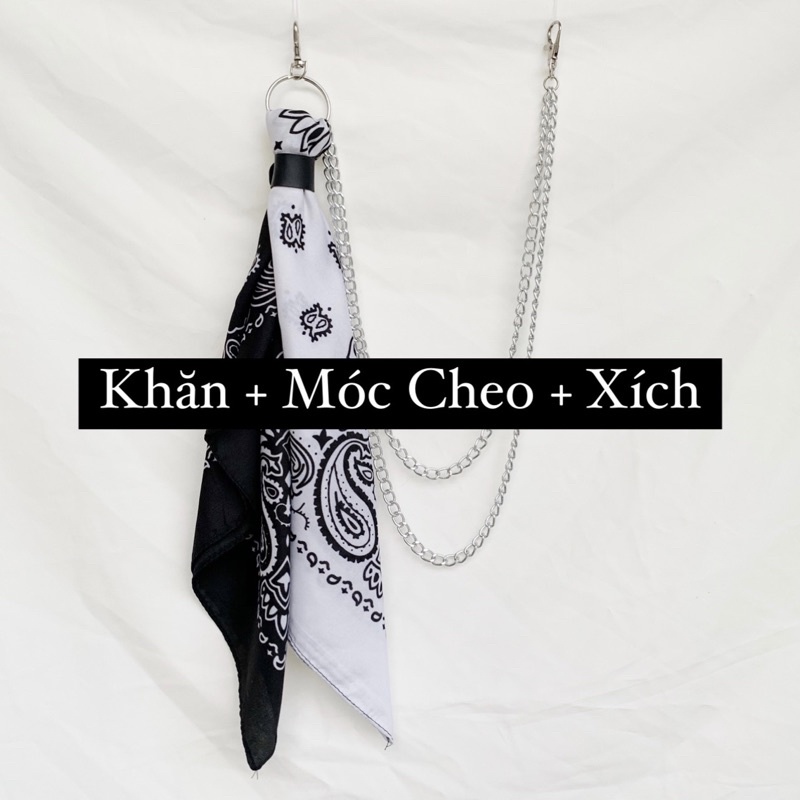 Khăn bandana turban vuông nhiều màu | Chain quần streetwear | DUYHI | Ảnh thật